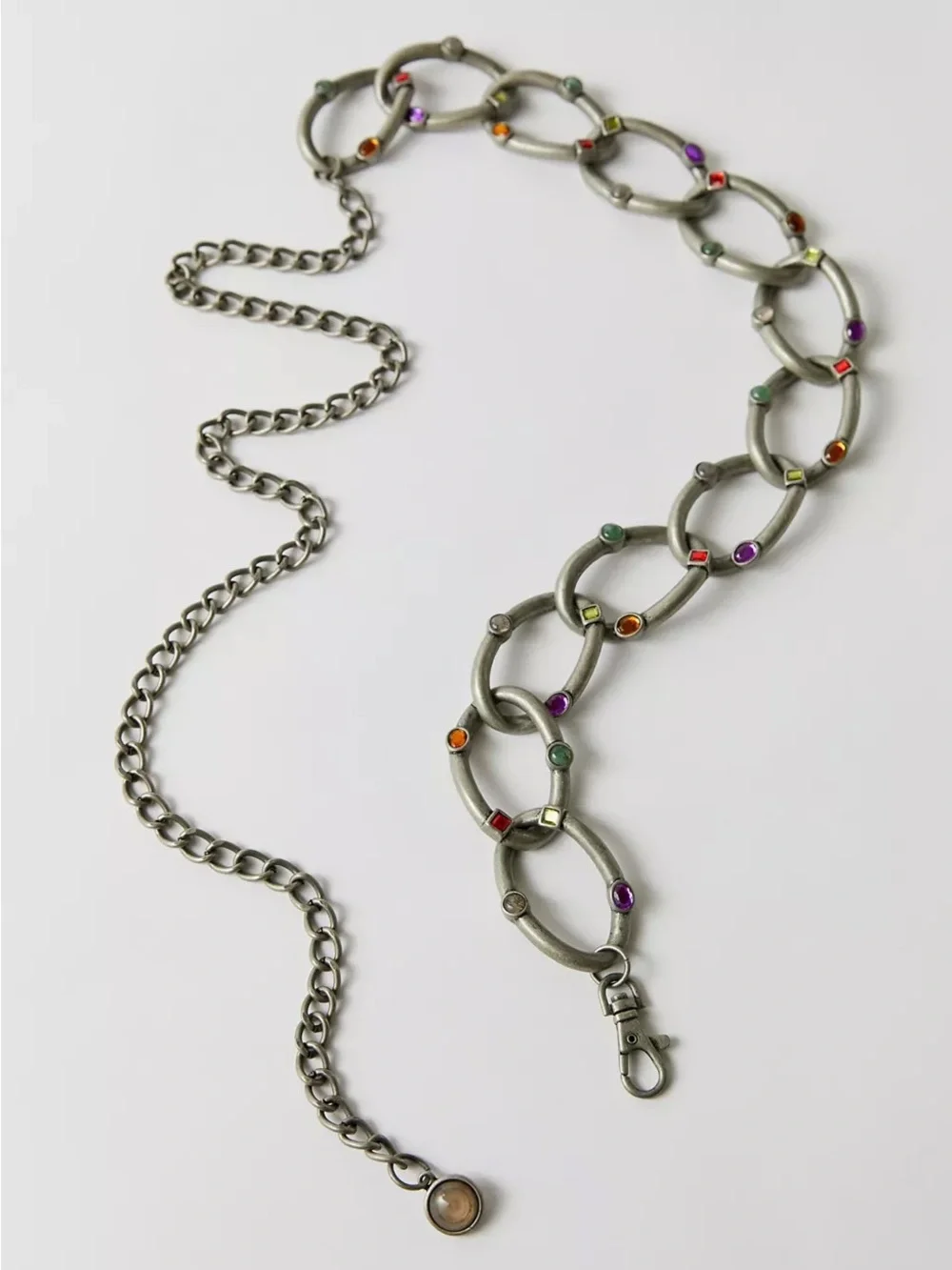 Vintage Urban Outfitters Vintage Rainbow Studded Chain Belt Y2K